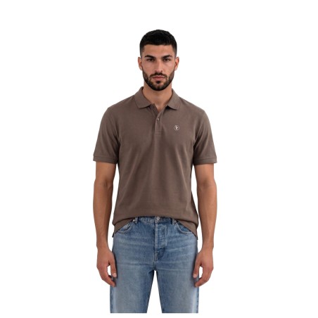 Organic Piqué Polo Shirt Mocha Men | Tabitashop