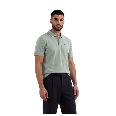 Organic Piqué Polo Shirt Aloe Green Men | Tabitashop