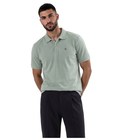 Organic Piqué Polo Shirt Aloe Green Men | Tabitashop