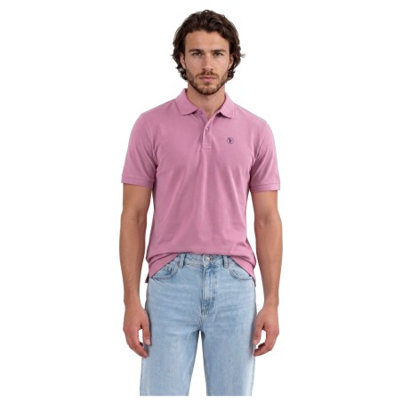 Organic Piqué Polo Shirt Bubble Pink Men | Tabitashop