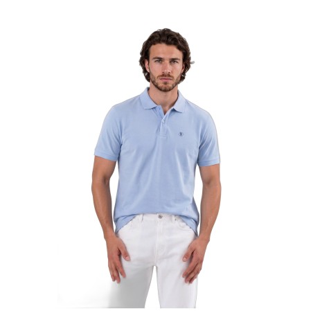 Organic Piqué Polo Shirt Blue Soul Men | Tabitashop