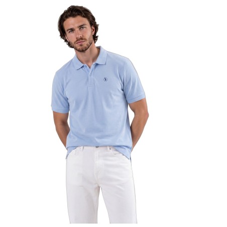 Organic Piqué Polo Shirt Blue Soul Men | Tabitashop