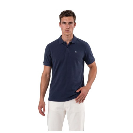 Organic Piqué Polo Shirt French Navy Men | Tabitashop