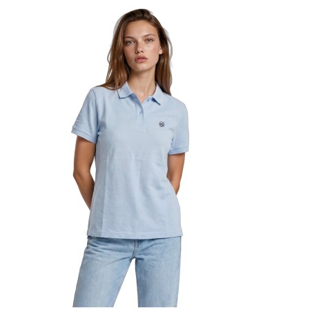 Organic Piqué Polo Shirt Sky Blue Women | Tabitashop