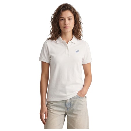 Organic Piqué Polo Shirt White Women | Tabitashop